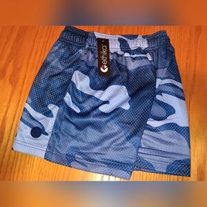 Ethika Boys Navy and Light Blue Camo Athletic Shorts New With Tags. Not Tried On